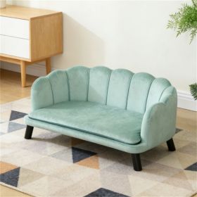 Dog sofa, pet bed, with four wooden legs, structurally stable