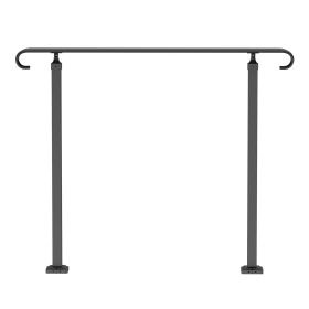 Handrails for Outdoor Steps, Fit 1-3 Steps Wrought Iron Handrail, Outdoor Stair Railing, Adjustable Front Porch Hand Rail